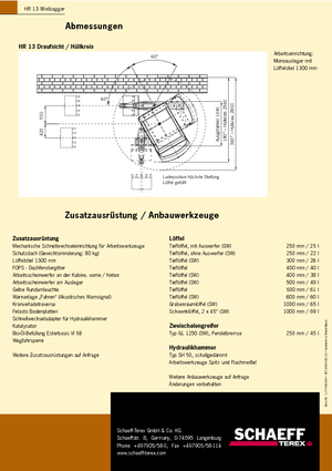 Minirypadla Terex-Schaeff HR 13