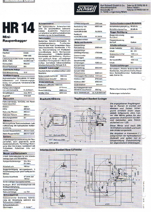 Minirypadla Terex-Schaeff HR 14
