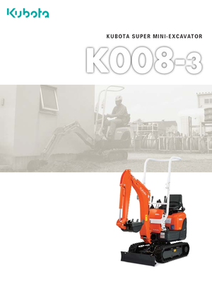Minirypadla Kubota K008-3G