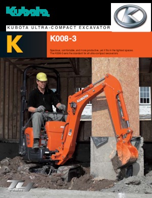 Minirypadla Kubota K008-3