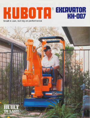 Minirypadla Kubota KH007