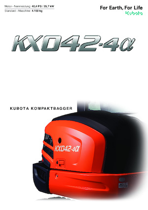 Minirypadla Kubota KX042-4a