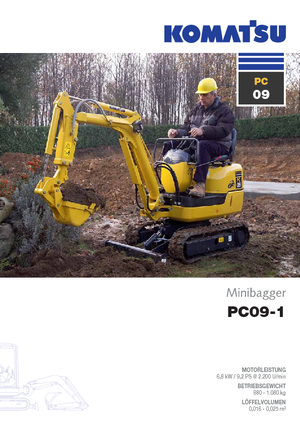 Minirypadla Komatsu PC09-1 STD