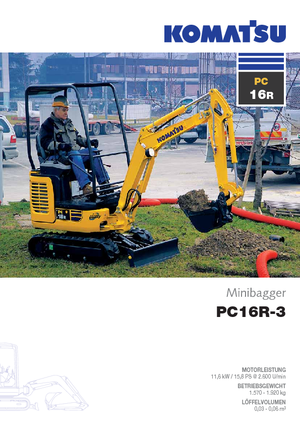 Minirypadla Komatsu PC16R-3