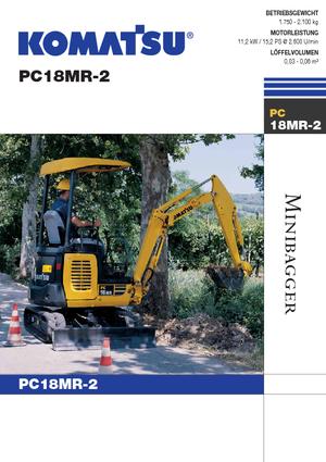 Minirypadla Komatsu PC18MR-2