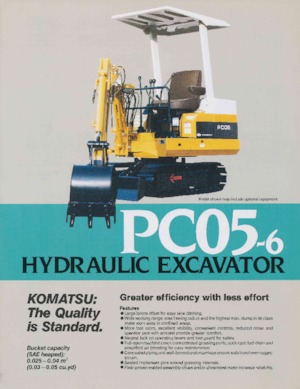 Minirypadla Komatsu PC05-6