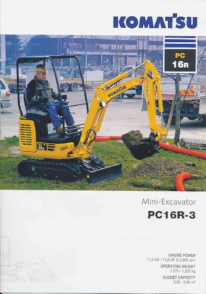 Minirypadla Komatsu PC16R-3