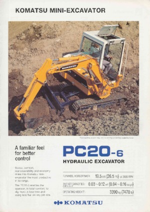 Minirypadla Komatsu PC20-6
