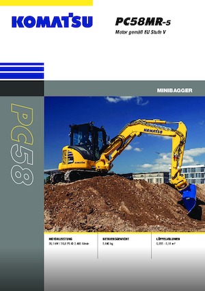 Minirypadla Komatsu PC58MR-5E0