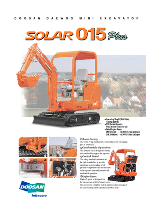 Minirypadla Doosan Solar 015 Plus