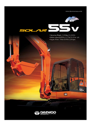 Minirypadla Doosan Solar 55 V plus