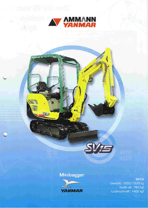 Minirypadla Yanmar SV 15