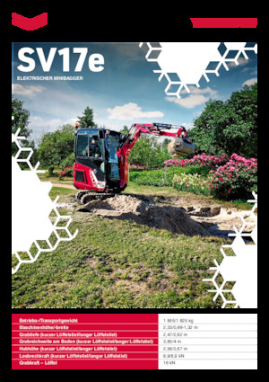 Elektrická pásová rypadla Yanmar SV17e