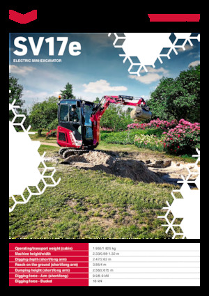 Elektrická pásová rypadla Yanmar SV17e