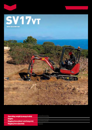 Minirypadla Yanmar SV17VT