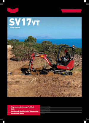 Minirypadla Yanmar SV17VT