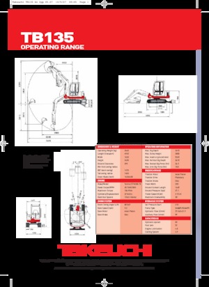 Minirypadla Takeuchi TB 135