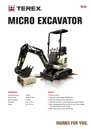 Minirypadla Terex TC 10 Z
