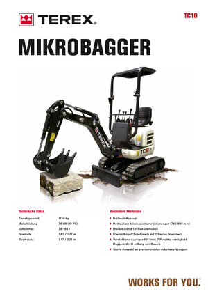 Minirypadla Terex TC 10 Z