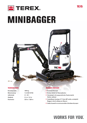 Minirypadla Terex TC 15