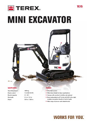 Minirypadla Terex TC 15
