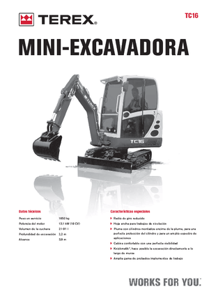 Minirypadla Terex TC 16