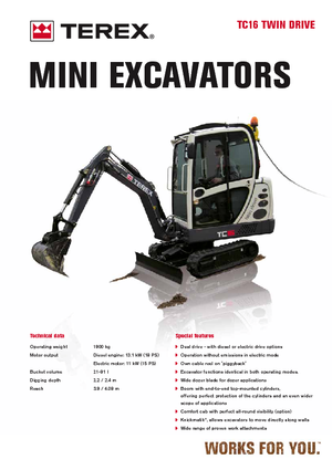 Minirypadla Terex TC 16 Twindrive