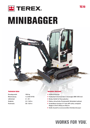 Minirypadla Terex TC 19 Z