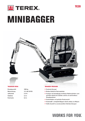 Minirypadla Terex TC 20