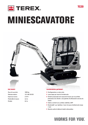 Minirypadla Terex TC 20