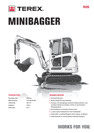 Minirypadla Terex TC 25