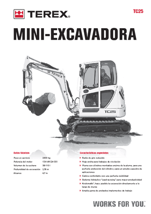 Minirypadla Terex TC 25