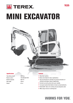 Minirypadla Terex TC 25