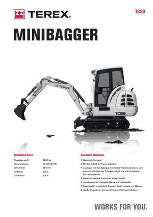 Minirypadla Terex TC 29