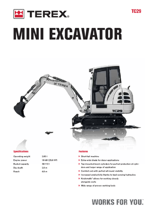 Minirypadla Terex TC 29