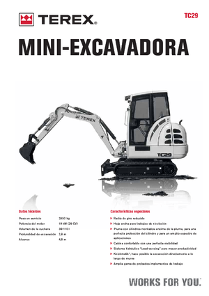Minirypadla Terex TC 29