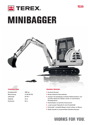 Minirypadla Terex TC 35