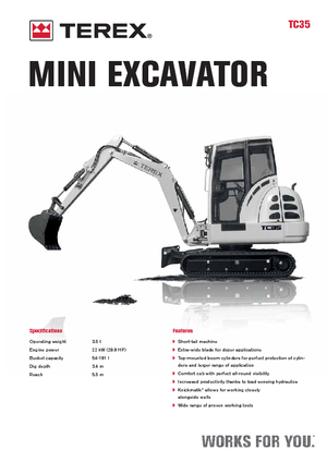 Minirypadla Terex TC 35