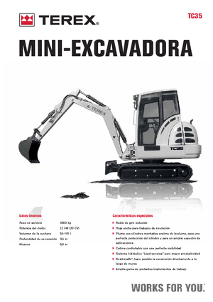 Minirypadla Terex TC 35