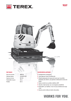 Minirypadla Terex TC 37