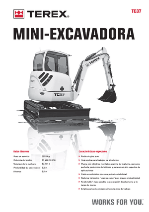 Minirypadla Terex TC 37