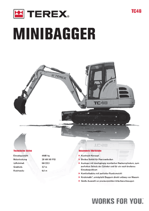 Minirypadla Terex TC 48