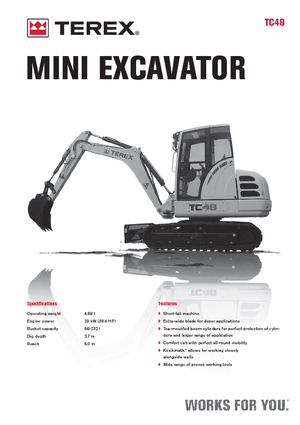 Minirypadla Terex TC 48