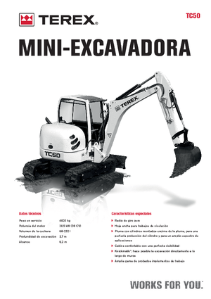 Minirypadla Terex TC 50