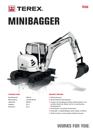 Minirypadla Terex TC 50