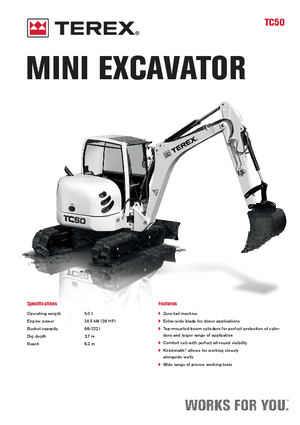 Minirypadla Terex TC 50