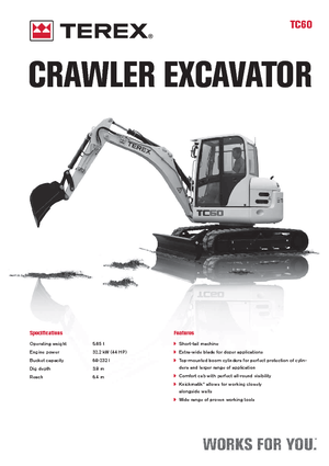 Minirypadla Terex TC 60