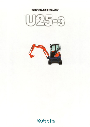 Minirypadla Kubota U25-3α GL