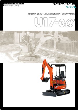 Minirypadla Kubota U17-3a