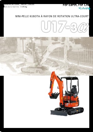 Minirypadla Kubota U17-3a